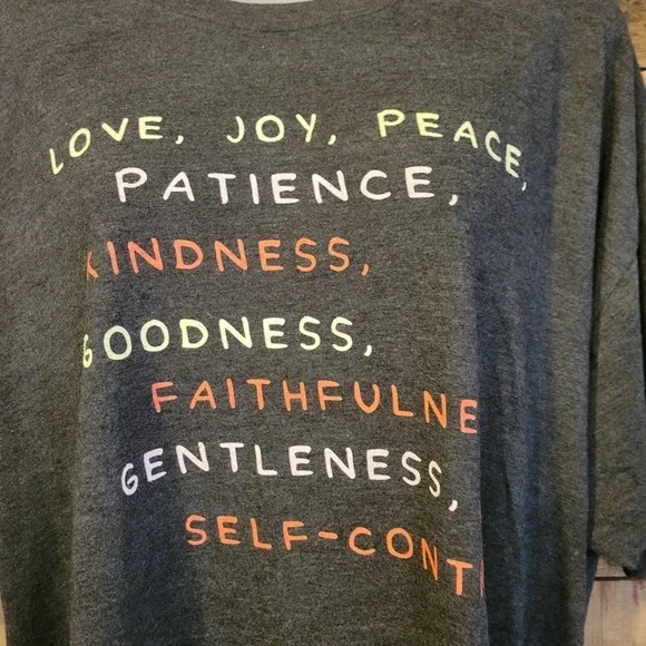 SALE-Tultex women's dark gray love and joy themed short sleeve shirt size xxl - Picture 4 of 8